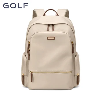 حقيبة ظهر نسائية عصرية من GOLF، حقيبة سفر من النايلون بلون واحد، حقيبة مدرسية للتنقل، حقيبة ظهر للكمبيوتر مقاس 15 بوصة للطالبات 1