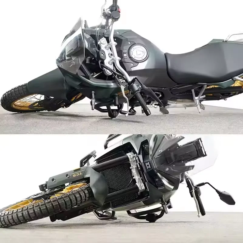 KOVE 800X NEW 랜딩 프로텍터 엔진 가드 바 카본 스틸 범퍼 (콜로브 800X ADV 2022-2024 오토바이 크래시 바 키트용)