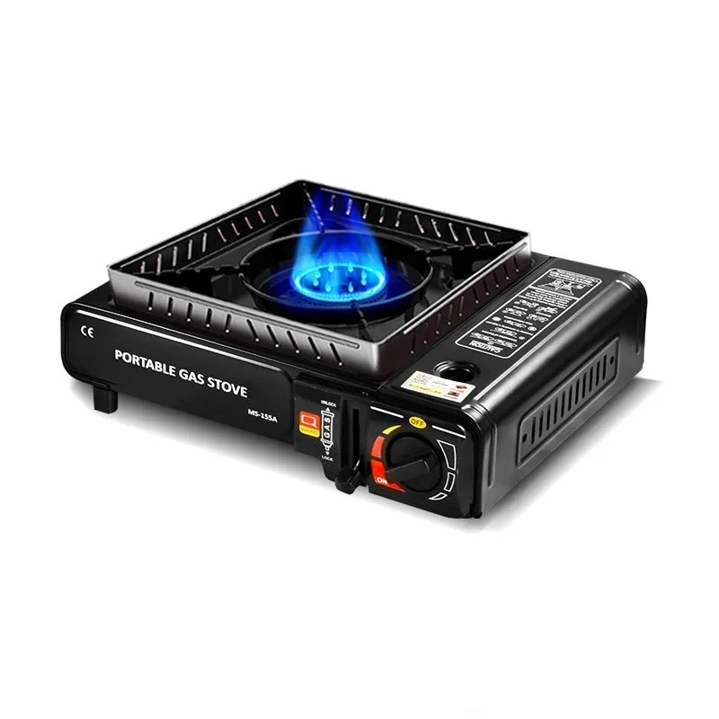 2900W Outdoor Cassette Gas Stove Cassette Gas Stove Dual-purpose Portable Grill Butane Vehicle-mounted