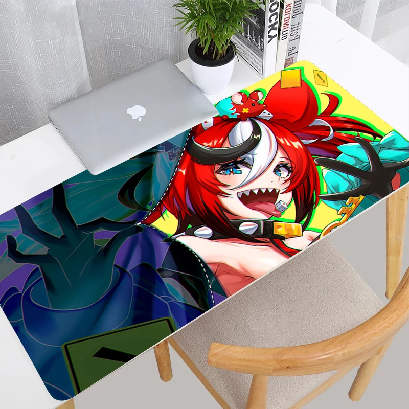 Hololive Hakos Baelz alfombrilla de ratón Kawaii Anime Girl Gaming Accessories Keyboard Mousepad Office Laptop Game Cabinet Desk Mat