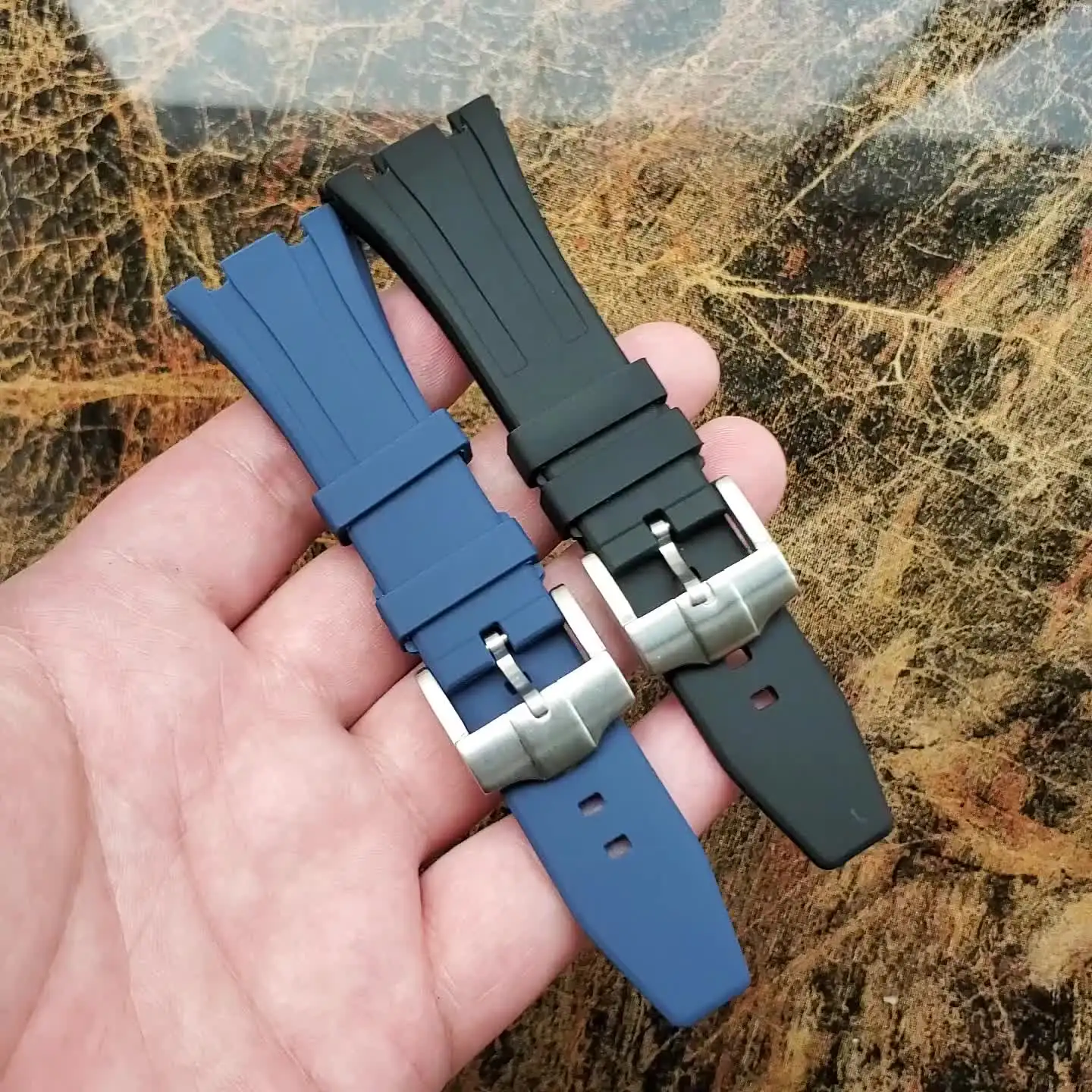 Cinturino Per Orologio FKM Piatto Liscio 14mm 16mm 18mm 20mm 22mm 24mm Cinturino Per Orologio Intelligente In Gomma Fluorurata Morbida Impermeabile Cinturino A Sgancio Rapido - Foto 11