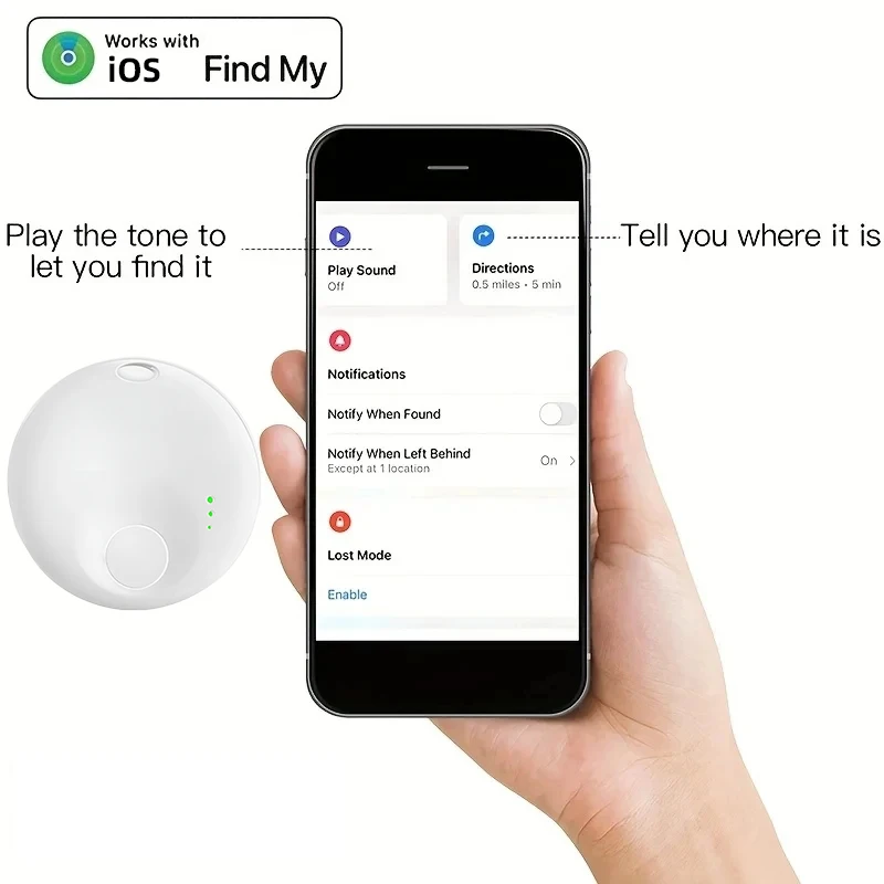 Long Distance Smart Tag GPS Tracker for Air Tag Key Finder Pet Wallet Bike Anti-lost Alarm Mini Locator Works with Find My iOS 2