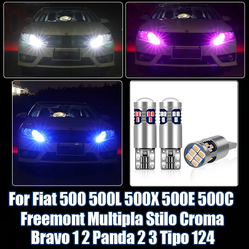 

For Fiat 500 500L 500X 500E 500C Bravo 1 2 Panda 2 3 Tipo 124 Freemont Multipla Stilo Croma Car Width Parking Light Accessories