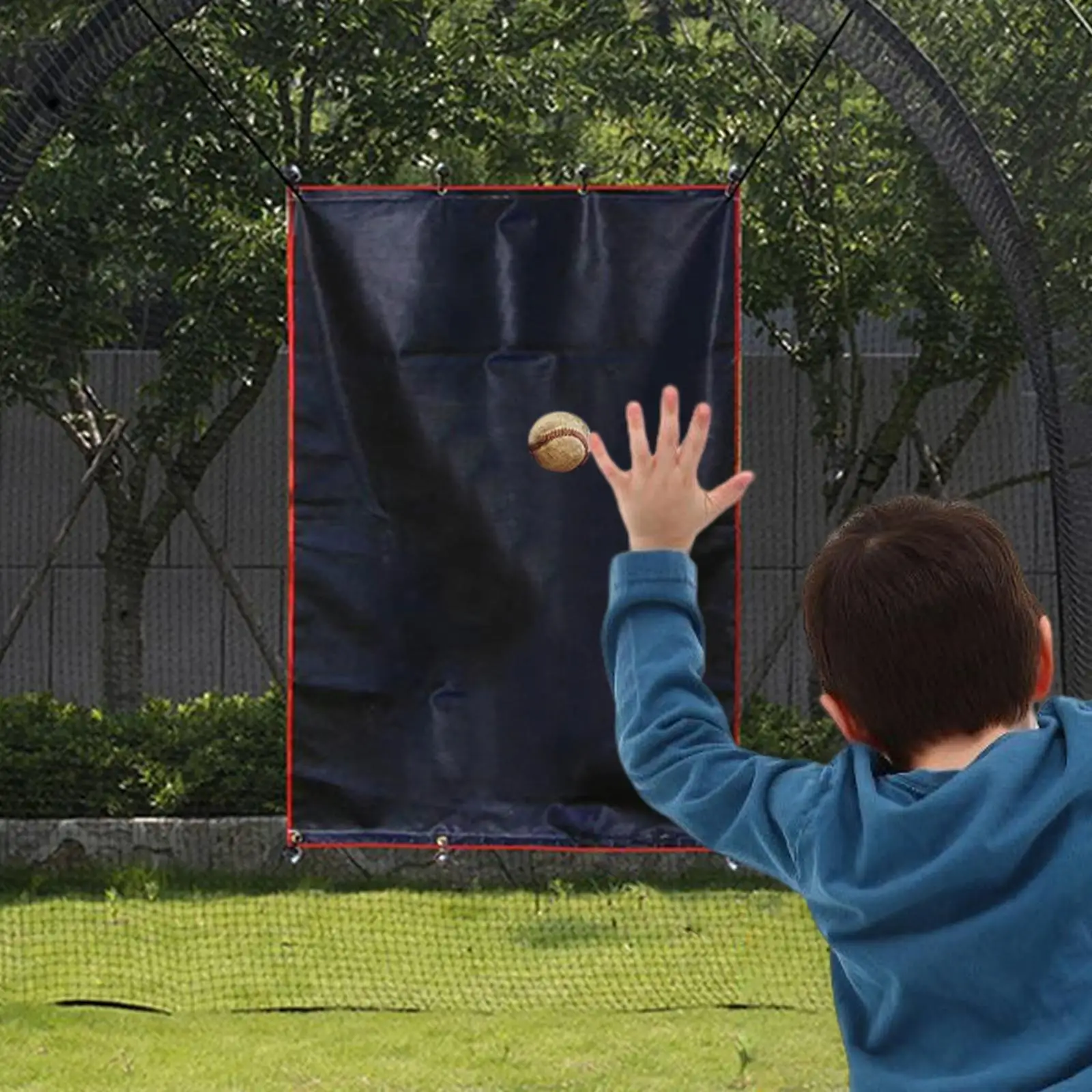 Baseball Backstop Heavy Duty Baseball Pitching Backstop Softball for Hitting Training Outdoor Practice Equipment