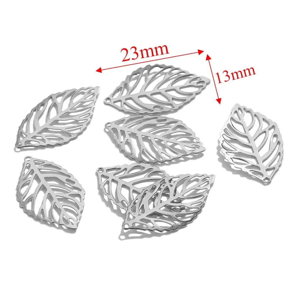 Stainless Steel Fittings Gold Leaves DIY Accessories Pendant Wholesale 7