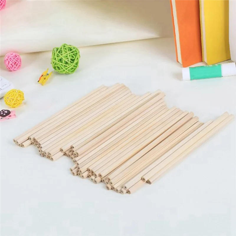 AED7-100Pcs 나무 연필 흰색 막대 쓰기 연필 학생 어린이 상금 편지지 사무 용품