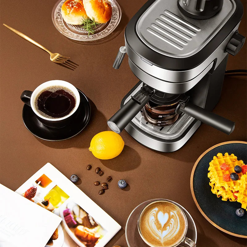 Semi-Automatic Expresso Coffee Machine Office Espresso Maker With Milk Frother Removable Water Tank For Latte and Cappuccino