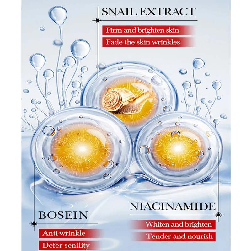 Snail Face Serum Anti-aging Wrinkle Removal Collagen Essence Facial Whitening Moisturizing Serum Firming Lifting Skin Care 50ML 5