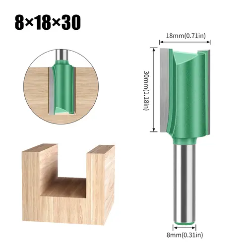 3mm-20mm Diameter 8mm Shank Straight Bit Tungsten Carbide Single Double Flute Router Bit Wood Milling Cutter For Woodwork Tool - Image 13