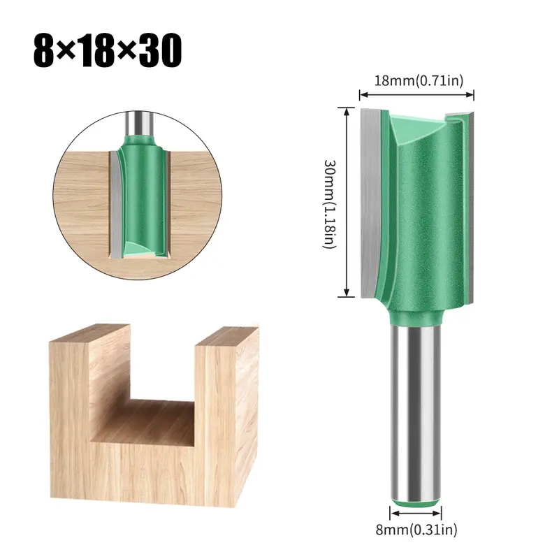 3mm-20mm Diameter 8mm Shank Straight Bit Tungsten Carbide Single Double Flute Router Bit Wood Milling Cutter For Woodwork Tool - Image 13