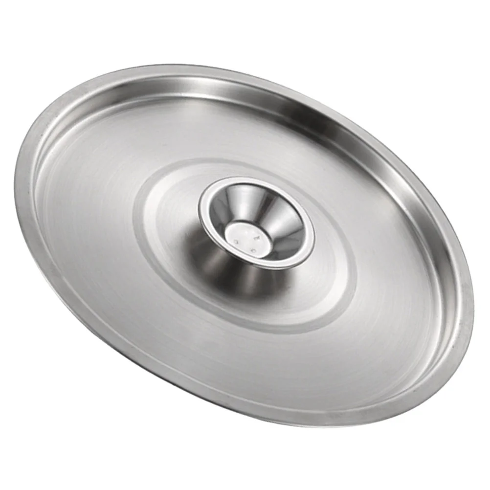 Stainless Steel Pot Lid Bowl Covers Oil Grease Jar Lids Universal for Seasoning Silver