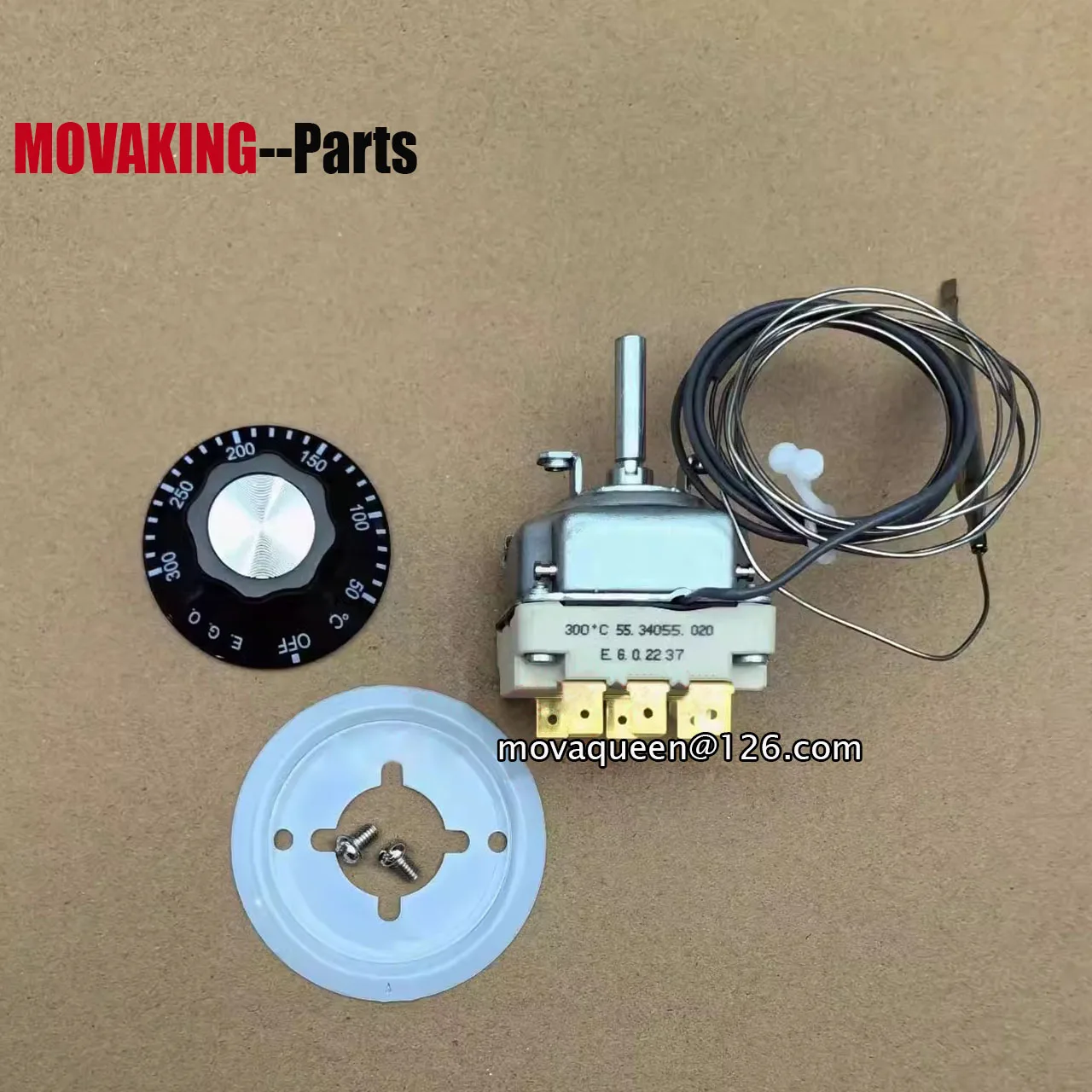 Grill Oven Fryer Accessories Overtemperature Protection 55.34055.020 300 Degree Safety Thermostat With Knob For Electrolux Oven