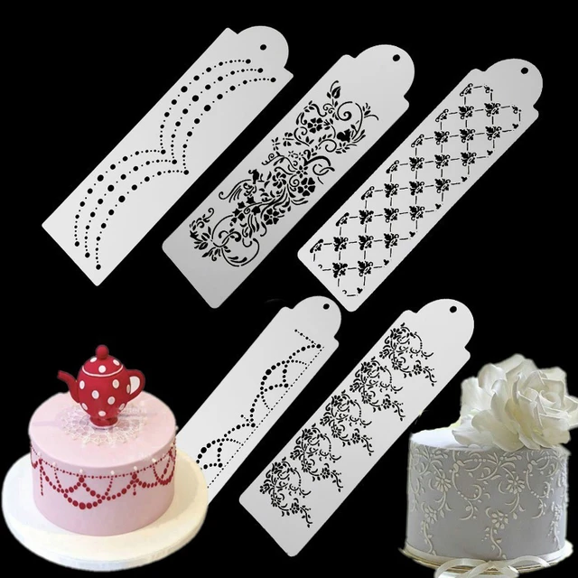  Plastic Flower Fondant Cake Stencils Template Mould DIY Hollow  Lace Flower Cake Fondant Mould Decorating Sugarcraft Tool Cake Stencils &  Templates for Kids : Home & Kitchen