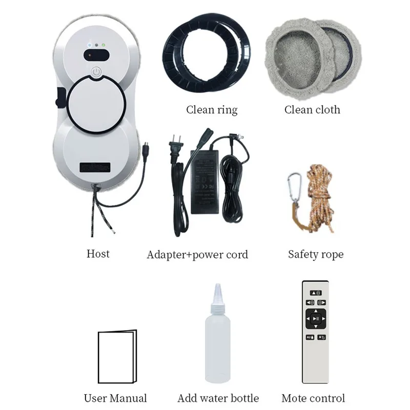 Water spray window cleaning robot intelligent high-rise double-sided brushless motor glass cleaner spray type 6
