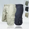 Fashion Men's Cargo Shorts Mens Tactical Short Pants Casual Big Pocket Sports Slacks Cargo Panels Trousers Plus Size for Male 1