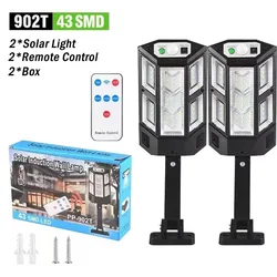 Solar LED Outdoor Light - Motion Sensor, 4 - Mode, Waterproof IP65, Garden and Yard Lantern (43 SMD 2PC)