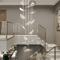 Stair Chandelier High Ceiling Pendant Lights Living Room Chandelier Pendant Lamp for Dining Table Hall Chandelier Glass 6