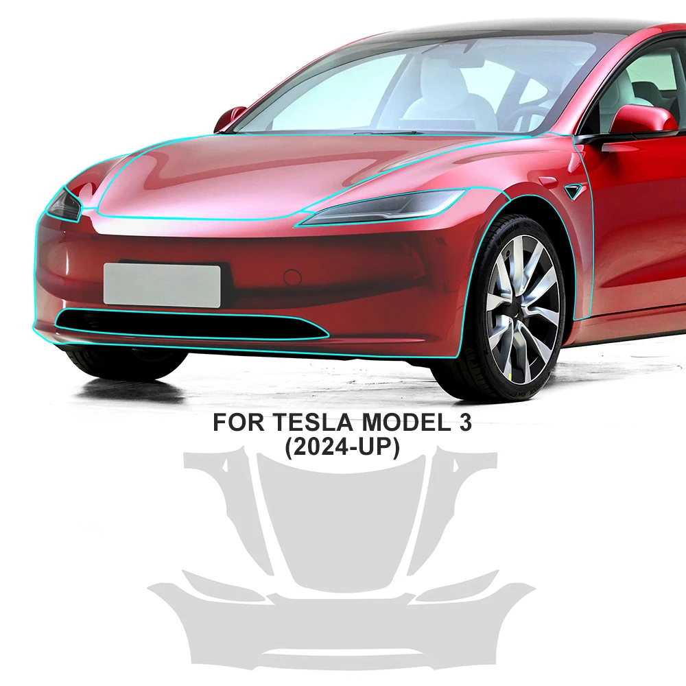 Tpu Invisible Car Paint Protection Film Clear Bra Ppf Decal Kit Per Tesla Model 3 Highland 2024-Up Accessori Per Auto Antigraffio