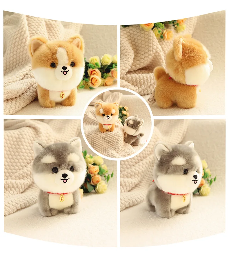 Birthday Gift Cute Puppy Doll Plush Toy Husky Doll Corgi Simulation Animal Plush Children Toy Gift