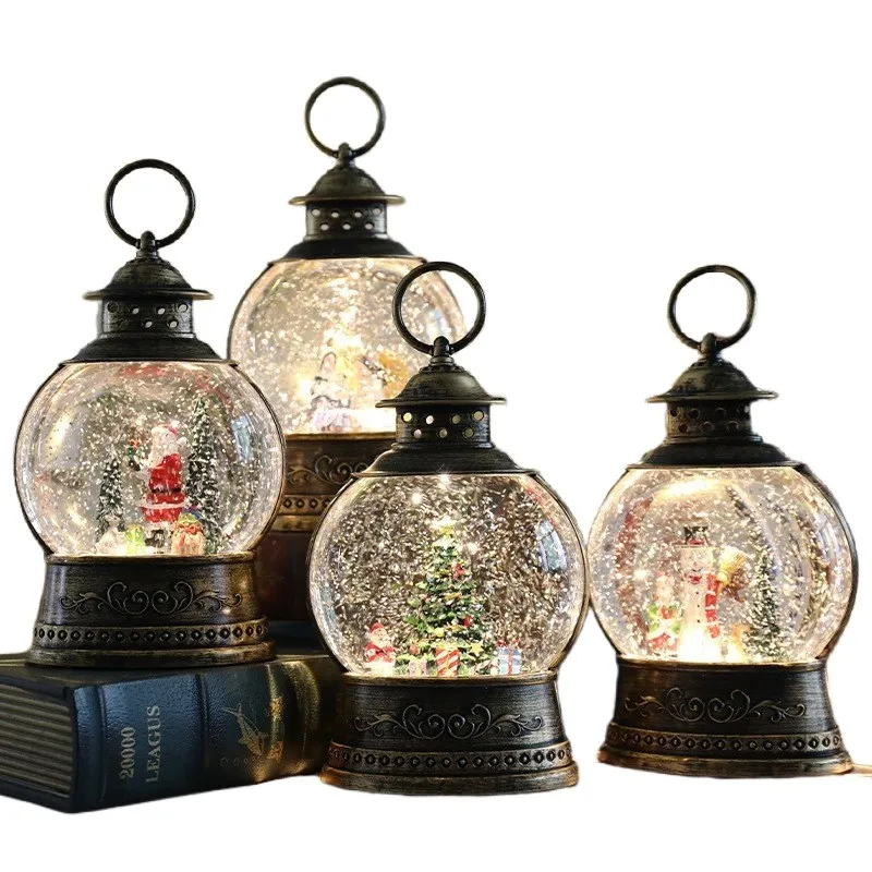 

Рождественская музыкальная шкатулка Yumico, фонарь, рождественский подарок, атмосфера, украшение, реквизит, снежный шар, Водяной Шар