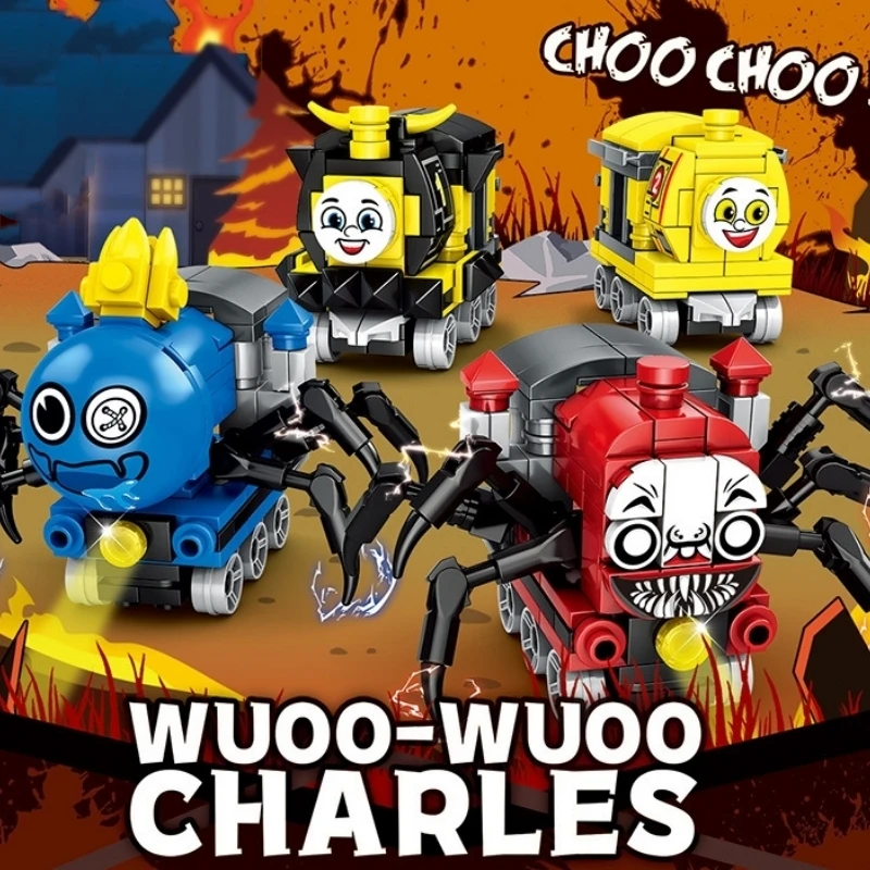 Moc choo-choo charlesed horror jogo aranha trem animal blocos de construção  definir desenhos animados monstro a vapor trens tijolos brinquedos  presentes do miúdo - AliExpress