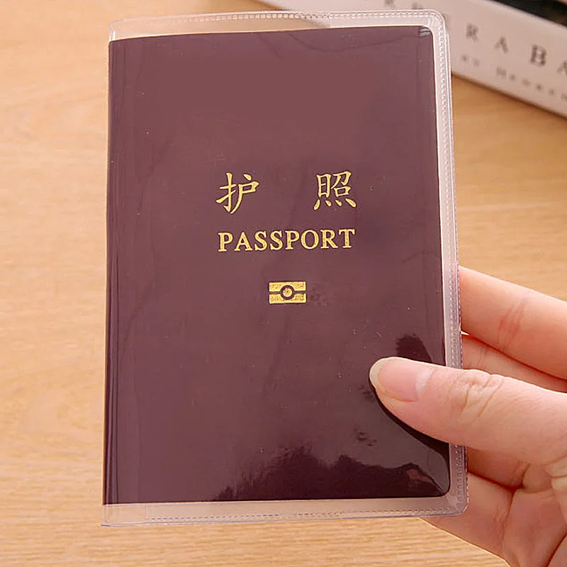 Waterproof Transparent Travel Passport Wallet with ID and Credit Card Holder