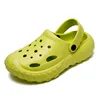 Women's Solid Color Flatform Clogs, Slip On Round Toe Non-slip Two-way Wear Soft Slides Shoes, Summer Beach Shoes 4