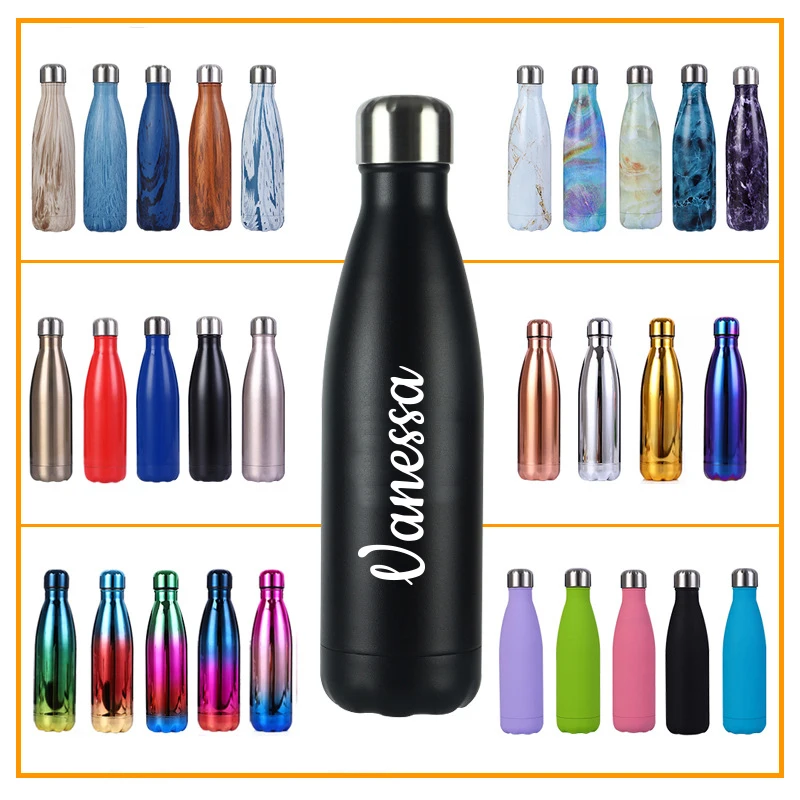 

LOGO Custom Thermos Bottle Vacuum Flasks Stainless Steel Water Bottle Portable Sports Gift Cups
