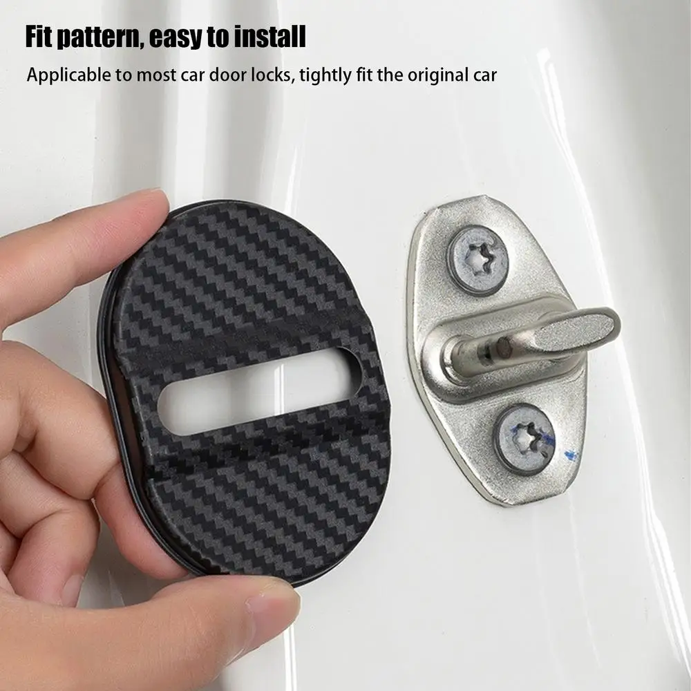 4PCS New Styg Protective Cover For Lock Protector Car Door Decoration Stainless Steel Accessories_voghion.com