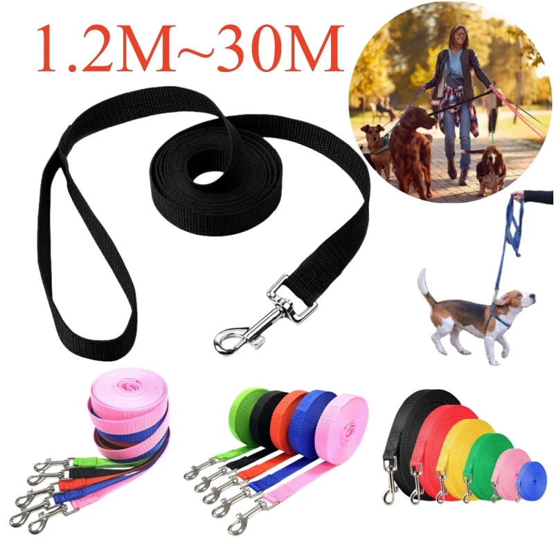 1.2M-30M Long Leash for Dogs Overlength Dog Leash Puppy Outdoor Training Nylon Rope Dog Accessories Extended Control Dog Leashes 1.2M-30M Long Leash for Dogs Overlength Dog Leash Puppy Outdoor Training Nylon Rope Dog Accessories Extended Control Dog Leashes
