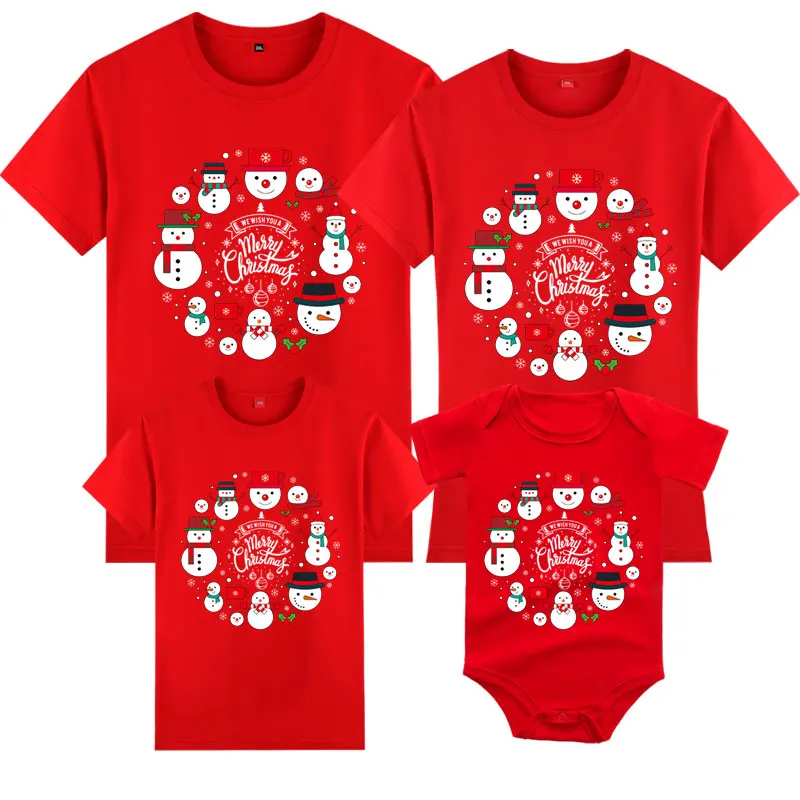 thumbnail image 1 of Camiseta familiar de Feliz Navidad, ropa divertida a juego para madre, padre, hija e hijo, para adultos y niños, tops, trajes de mameluco para bebé, 1 of 5