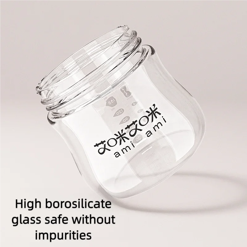 Newborn Baby Bottles Anti-Choke Glass Feeding Bottle Wide Caliber Imitation Breast Infant Nursing Bottle With BPA-Free milk bottle feeding bottle glass milk bottle