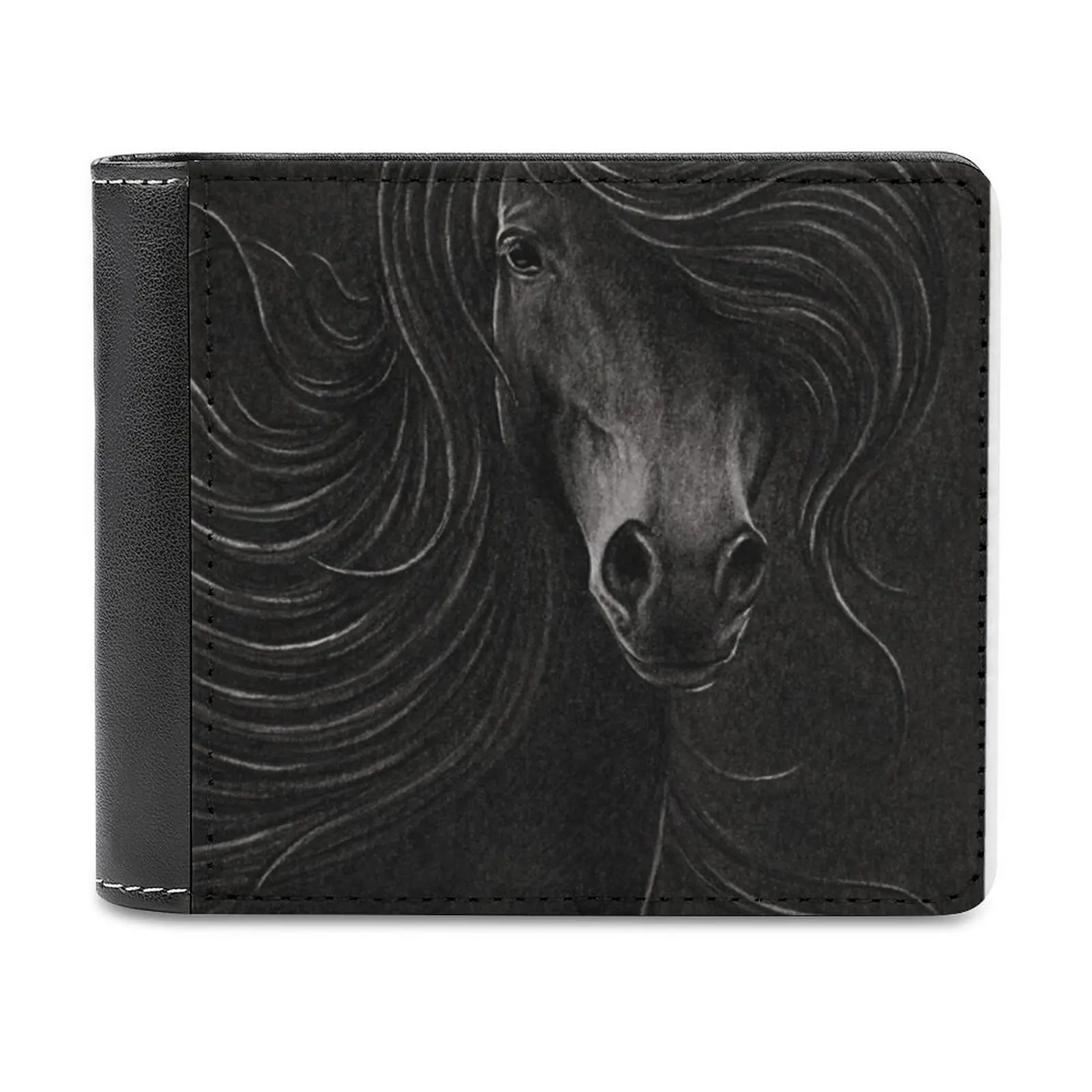 

Мужской кошелек «Ночная лошадь», компактные мужские кошельки, кошелек для кредитных карт для мужчин, кошелек для денег, с рисунком лошади, темноты, теней, реализма