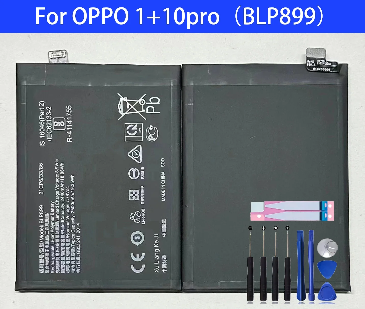 

100% New Original Replacement Battery BLP899 For OPPO Oneplus 10pro/1+10 pro Phone Battery+Tools