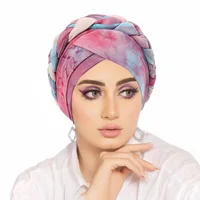 Nouveau Foulard 2026 pour Femmes Musulmanes – Turban Imprimé Tressé, Bonnets Hijab, Sous-Hijabs, Turbans Arabes pour Femme Musulmane 2
