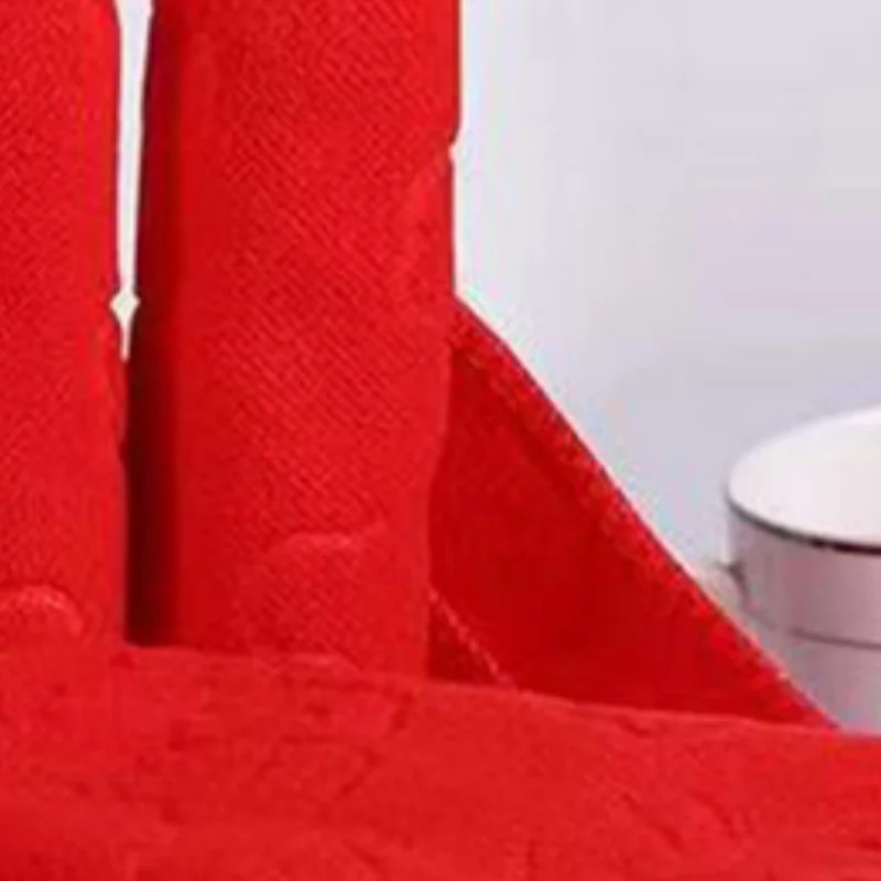 1pcs 빅 레드 엠보싱 해피 워드 레드 타월 그라운드 벨벳 두꺼운 웨딩 손수건..