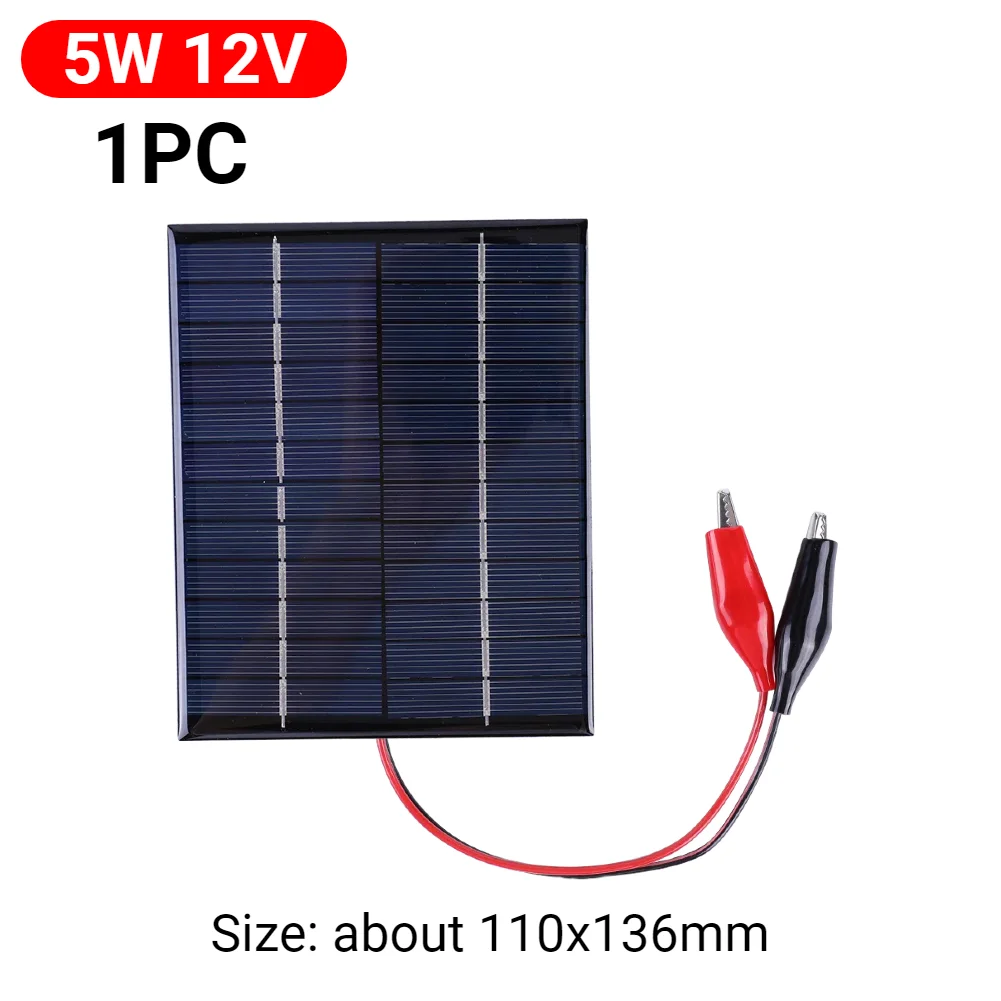 ตัวเลือกสินค้า แผงโซลาร์เซลล์ขนาดเล็ก 5W 12V สำหรับ DIY