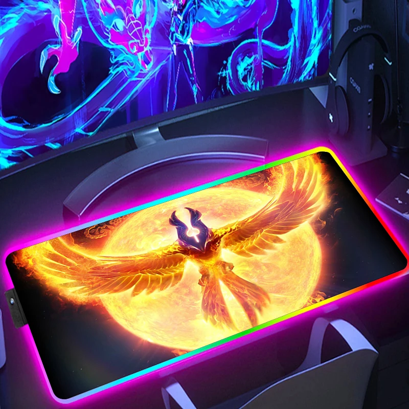 

Dota2 Large RGB Mouse Pad Gaming Mousepad LED Lighting Mouse Mat Gamer Mousepads PC Desk Pads RGB Keyboard Mats Carpet 900x400