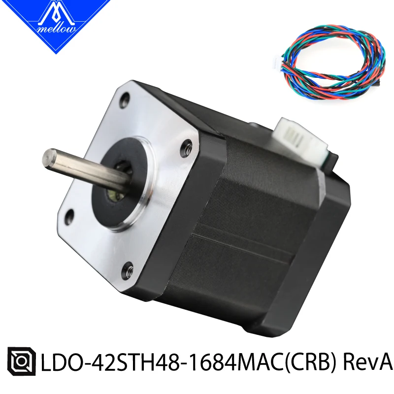 Mellow LDO-42STH48-1684MAC(CRB)-RevA 48 мм Nema 17 шаговый двигатель 0 9 ° для комплекта 3D-принтера |