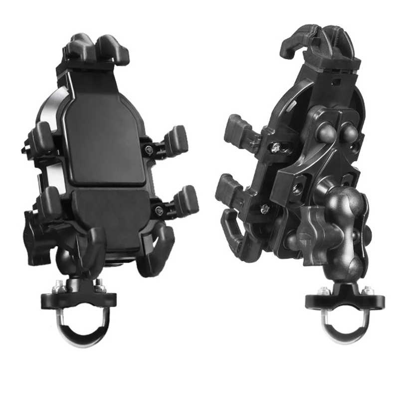 

2024 мотоциклетный держатель для телефона с амортизатором на руль велосипеда крепление на зеркало заднего вида GPS Зажим для телефона 4,7-7,1 дюйма ударопрочный