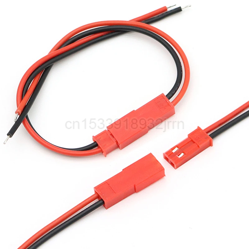 10 sztuk JST 2Pin 10CM 15CM 20CM męskie przewód przyłączeniowy 2P wtyczka Jack DIY kabel elektryczny do RC BEC bateria zabawki 22AWG czerwony
