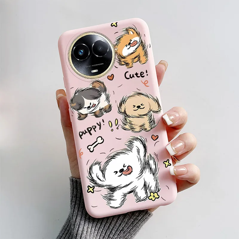 Cute Cartoon Cat and Funny Dog Silicone Phone Case Cover