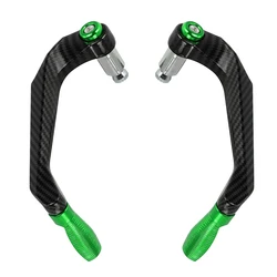Universal Motorcycle Handlebar Brake and Clutch Lever Protector Accessory (Green - Nologo)