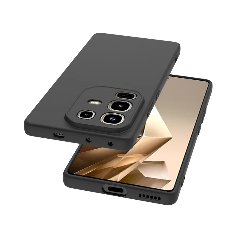 EUCAGR Soft Black Slim Matte Silicone Phone Case