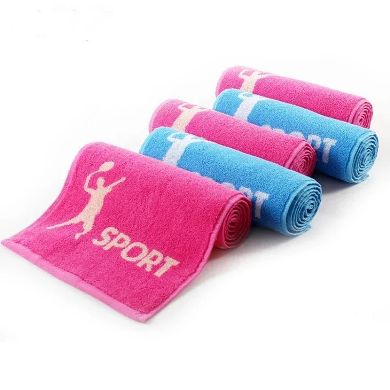 Pure cotton color woven sports napkins thickened, elongated, soft, and absorbent