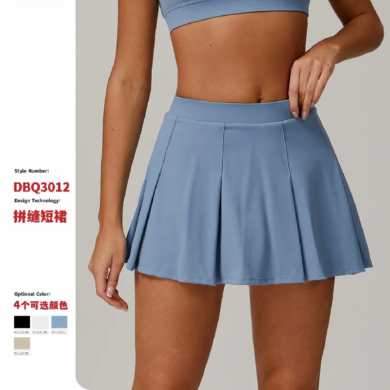 New women's gym Two-piece Sun-proof Short Skirt UV-proof Cool-feeling Short Skirt Anti-exposure Bottom Shorts Breathable