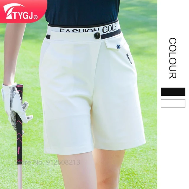 TTYGJ Women High Waist Golf Shorts Summer Quickdry Sports Trousers