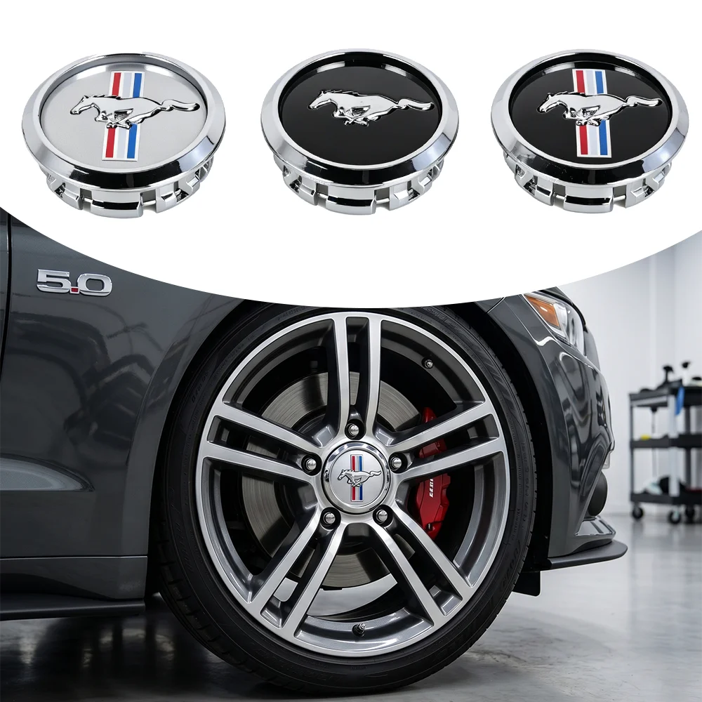 4Pcs 68mm Car Wheel Tire Center Hub Caps Badge - Auto Accessories