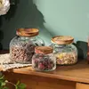 Vintage Begonia Pattern Glass Sealed Jar Storage Box Kitchen Household Dried Fruit Snacks Large Capacity Storage Jar Container 1