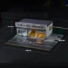 1/64 Diorama Car Garage Model City Street Coffee Shop Repair Workshop Scene Model Xmas gifts 3